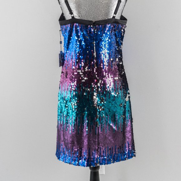 NWT LAUNDRY BY SHELLI SEGAL SEQUINED dress - sz 12 - Picture 6 of 8